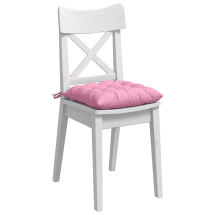 Sædepuder 4 pcs Lyserød 40 x 40 x 6 cm Stof