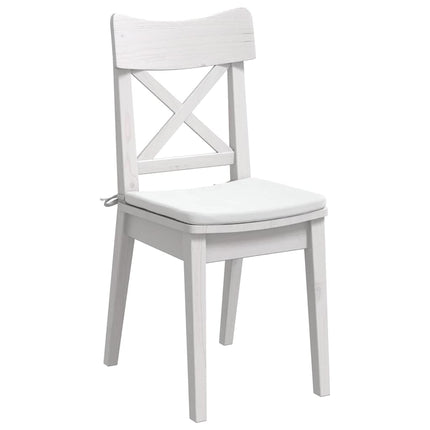 Sædepuder 4 pcs Hvid 40 x 40 x 3 cm Stof