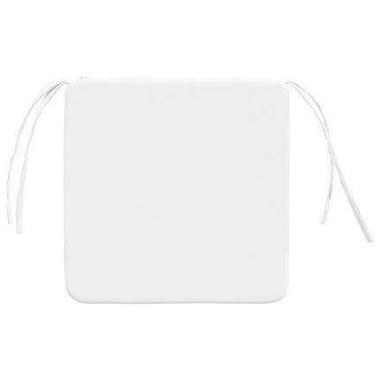 Sædepuder 4 pcs Hvid 40 x 40 x 3 cm Stof