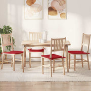 Sædepuder 4 pcs Rød 40 x 40 x 3 cm Stof