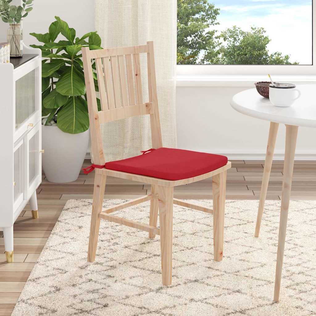 Sædepuder 4 pcs Rød 40 x 40 x 3 cm Stof