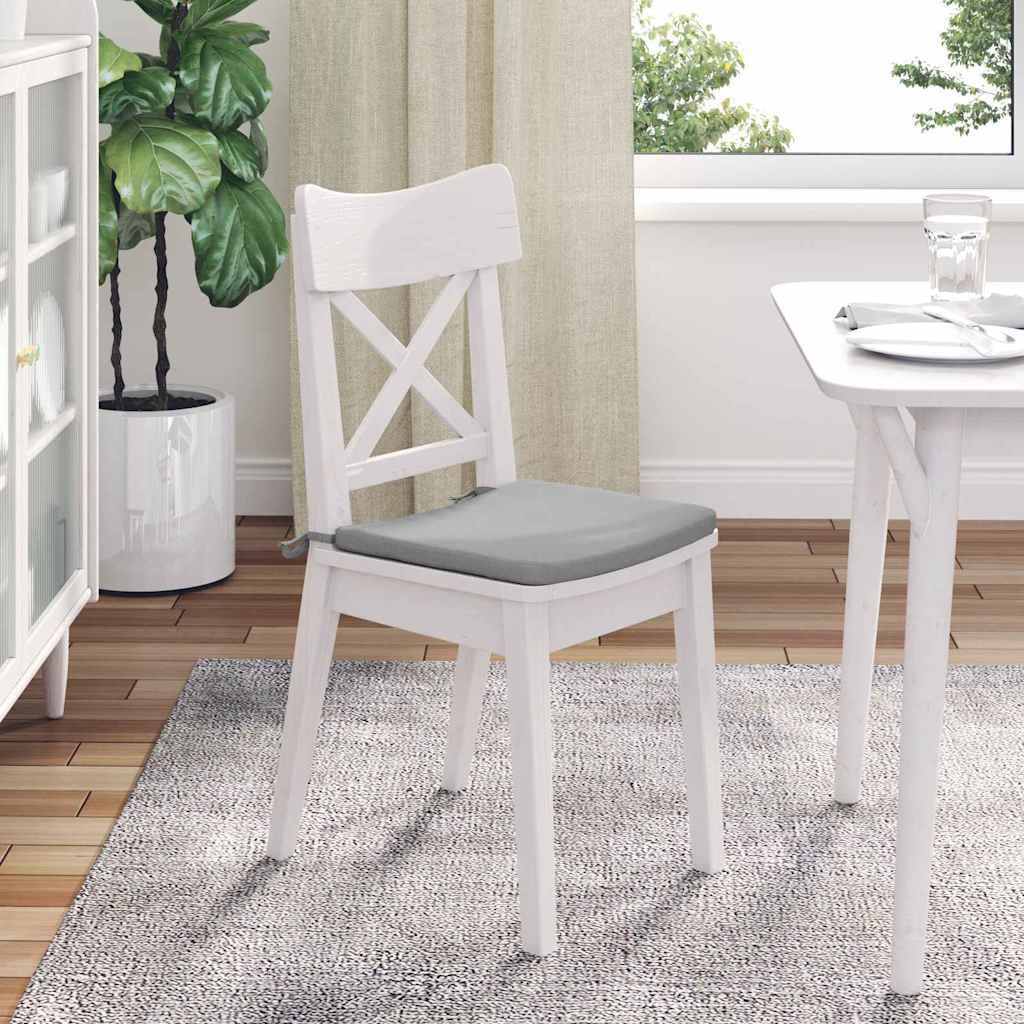 Sædepuder 4 pcs Skygrå 40 x 40 x 3 cm Stof