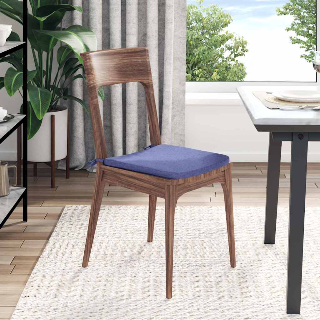 Sædepuder 4 pcs Jeans blå 40 x 40 x 3 cm Stof