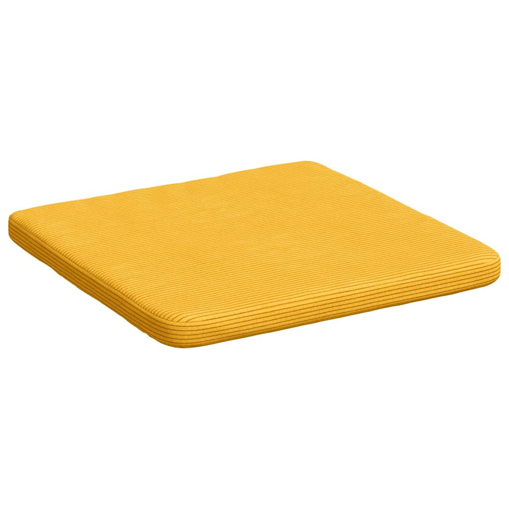 Sædepuder 4 pcs Lys Gul 40 x 40 x 3 cm Velourstof