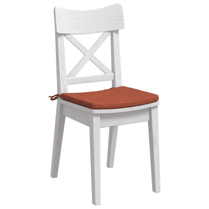 Sædepuder 4 pcs Rød orange 40 x 40 x 3 cm Velourstof