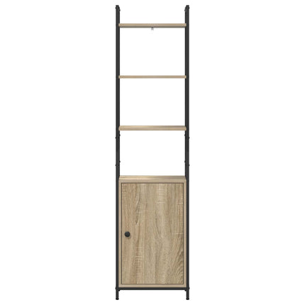 Bogskab 6 niveauer 40 x 24 x 161 cm Konstrueret træ Sonoma eg