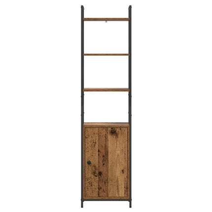 Bogskab 6 niveauer 40 x 24 x 161 cm Konstrueret træ Gammelt træ