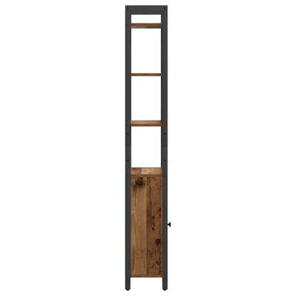 Bogskab 6 niveauer 40 x 24 x 161 cm Konstrueret træ Gammelt træ