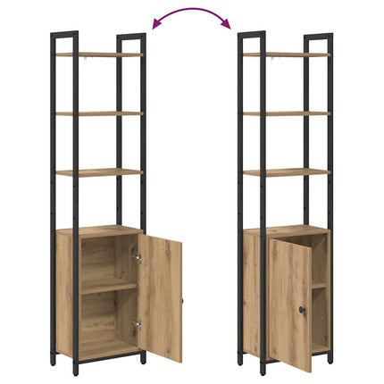 Bogskab 6 niveauer 40 x 24 x 161 cm Konstrueret træ