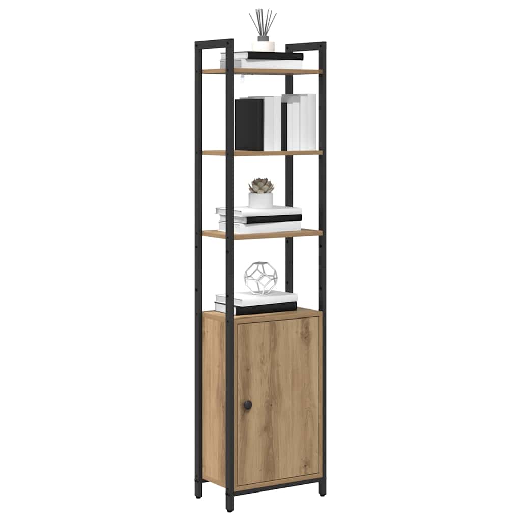 Bogskab Artisan Egetræ 40 x 24 x 161 cm Konstrueret træ billede