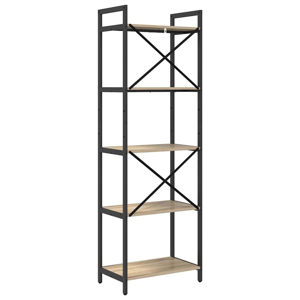 Bogreol Sonoma eg 56 x 34 x 171 cm Konstrueret træ
