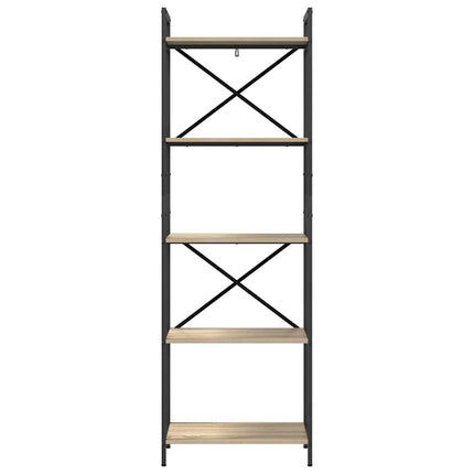 Bogreol 5 niveauer 56 x 34 x 171 cm Konstrueret træ Sonoma eg
