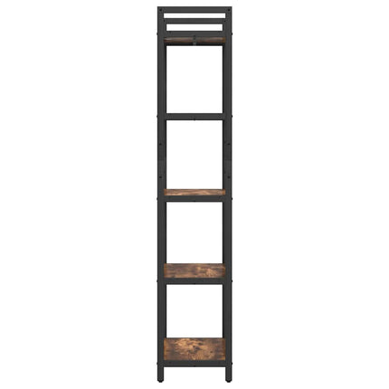 Bogreol 5 niveauer 56 x 34 x 171 cm Konstrueret træ Røget eg