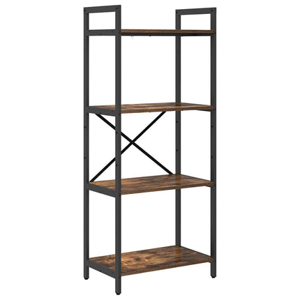 Bogreol 4 niveauer 56 x 34 x 133,5 cm Konstrueret træ Røget eg