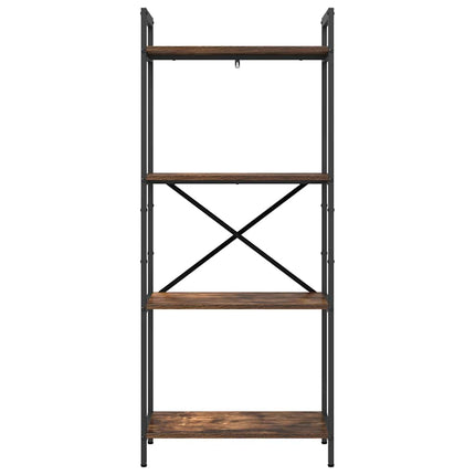 Bogreol 4 niveauer 56 x 34 x 133,5 cm Konstrueret træ Røget eg