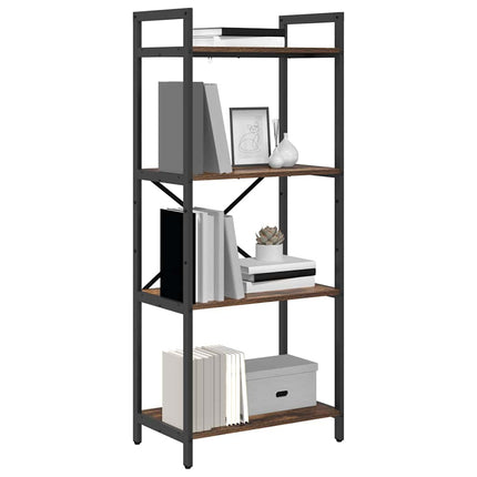 Bogreol 4 niveauer 56 x 34 x 133,5 cm Konstrueret træ Røget eg