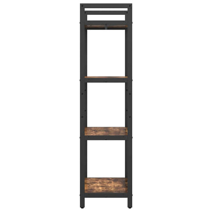 Bogreol 4 niveauer 56 x 34 x 133,5 cm Konstrueret træ Røget eg