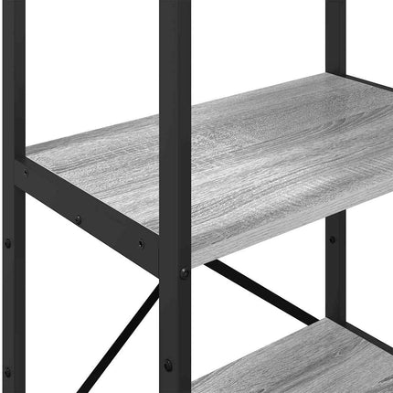 Bogreol 4 niveauer 56 x 34 x 133,5 cm Konstrueret træ