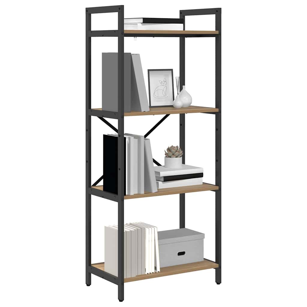 Bogreol Artisan Egetræ 56 x 34 x 133,5 cm Konstrueret træ billede