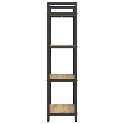 Bogreol 4 niveauer 56 x 34 x 133,5 cm Konstrueret træ