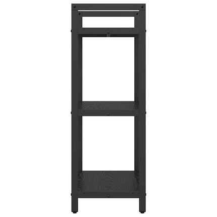 Bogreol 3 niveauer 56 x 34 x 96 cm Konstrueret træ Sort eg