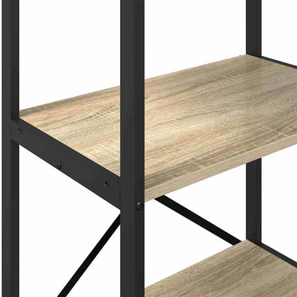 Bogreol 3 niveauer 56 x 34 x 96 cm Konstrueret træ Sonoma eg