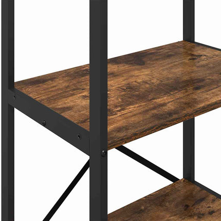 Bogreol 3 niveauer 56 x 34 x 96 cm Konstrueret træ Røget eg