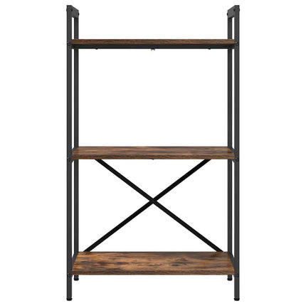 Bogreol 3 niveauer 56 x 34 x 96 cm Konstrueret træ Røget eg