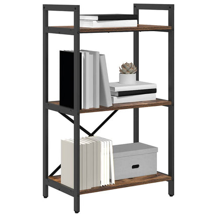 Bogreol 3 niveauer 56 x 34 x 96 cm Konstrueret træ Røget eg