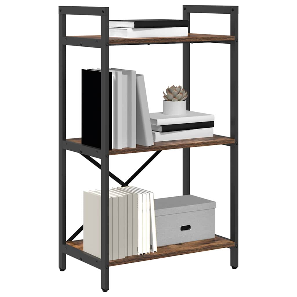 Bogreol Røget eg 56 x 34 x 96 cm Konstrueret træ billede