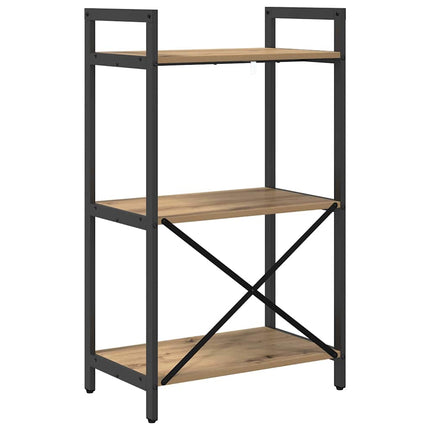 Bogreol 3 niveauer 56 x 34 x 96 cm Konstrueret træ