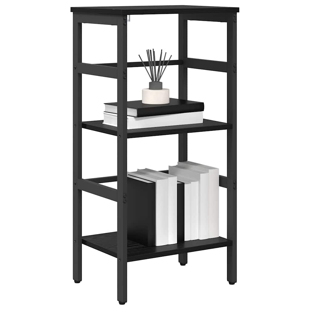 Bogreol Sort eg 40 x 29,5 x 81 cm Konstrueret træ billede