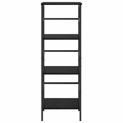 Bogreol 3 niveauer 40 x 29,5 x 115 cm Konstrueret træ Sort eg