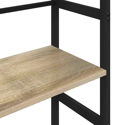 Bogreol 3 niveauer 40 x 29,5 x 115 cm Konstrueret træ Sonoma eg