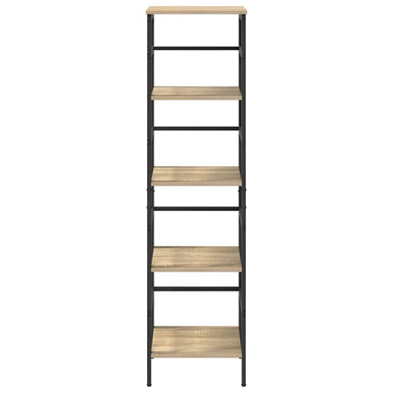 Bogreol 4 niveauer 40 x 29,5 x 149 cm Konstrueret træ Sonoma eg