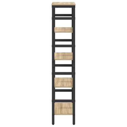 Bogreol 4 niveauer 40 x 29,5 x 149 cm Konstrueret træ Sonoma eg