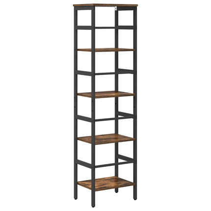 Bogreol 4 niveauer 40 x 29,5 x 149 cm Konstrueret træ Røget eg