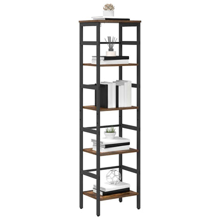 Bogreol 4 niveauer 40 x 29,5 x 149 cm Konstrueret træ Røget eg