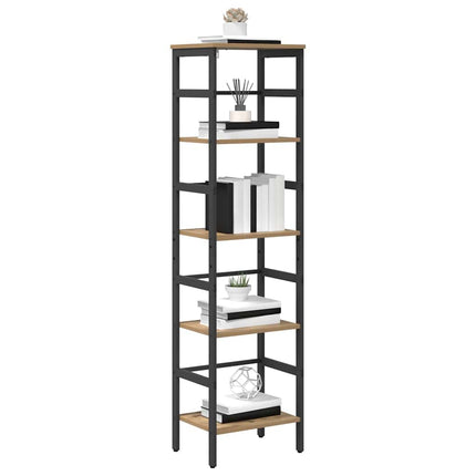 Bogreol 4 niveauer 40 x 29,5 x 149 cm Konstrueret træ