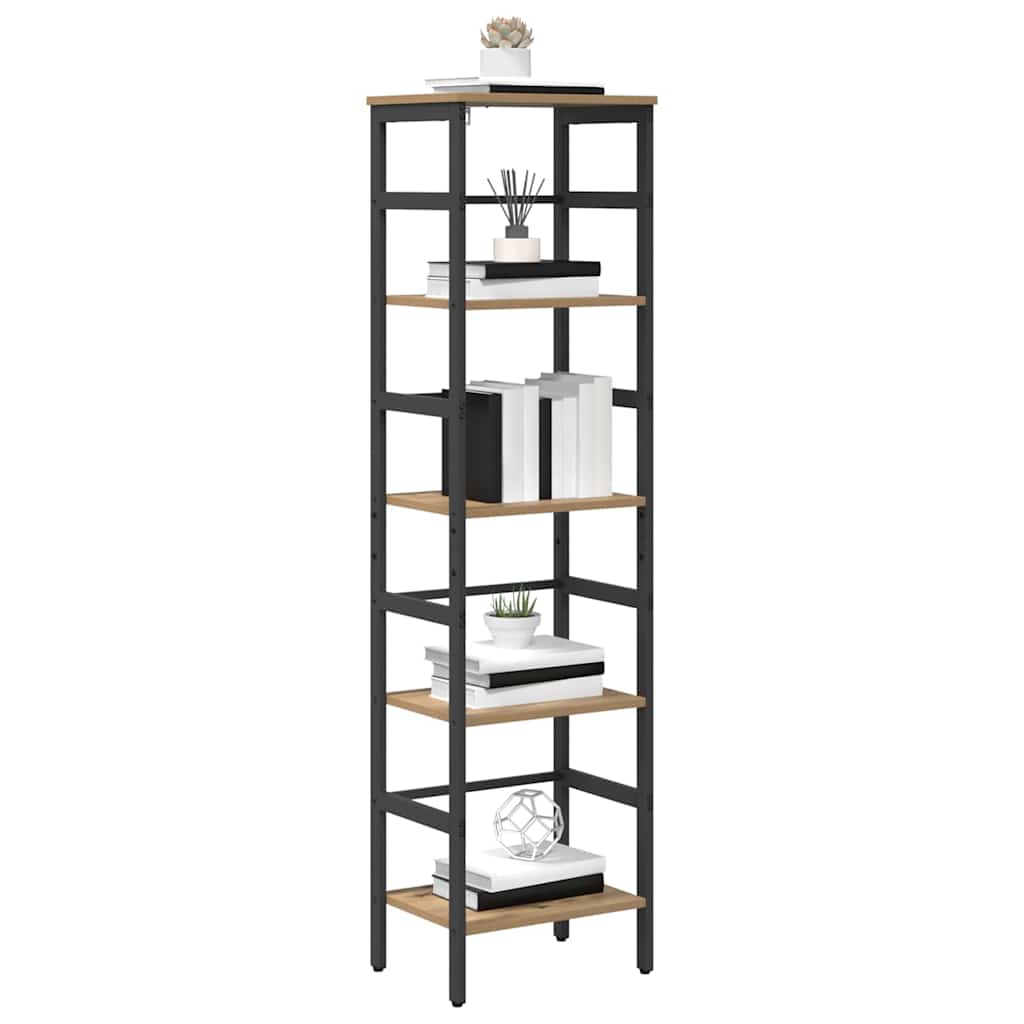 Bogreol Artisan Egetræ 40 x 29,5 x 149 cm Konstrueret træ billede