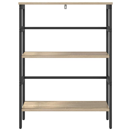 Bogreol 2 niveauer 60 x 29,5 x 81 cm Konstrueret træ Sonoma eg