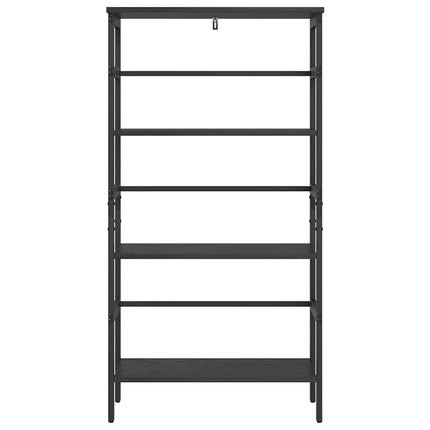 Bogreol 3 niveauer 60 x 29,5 x 115 cm Konstrueret træ Sort eg