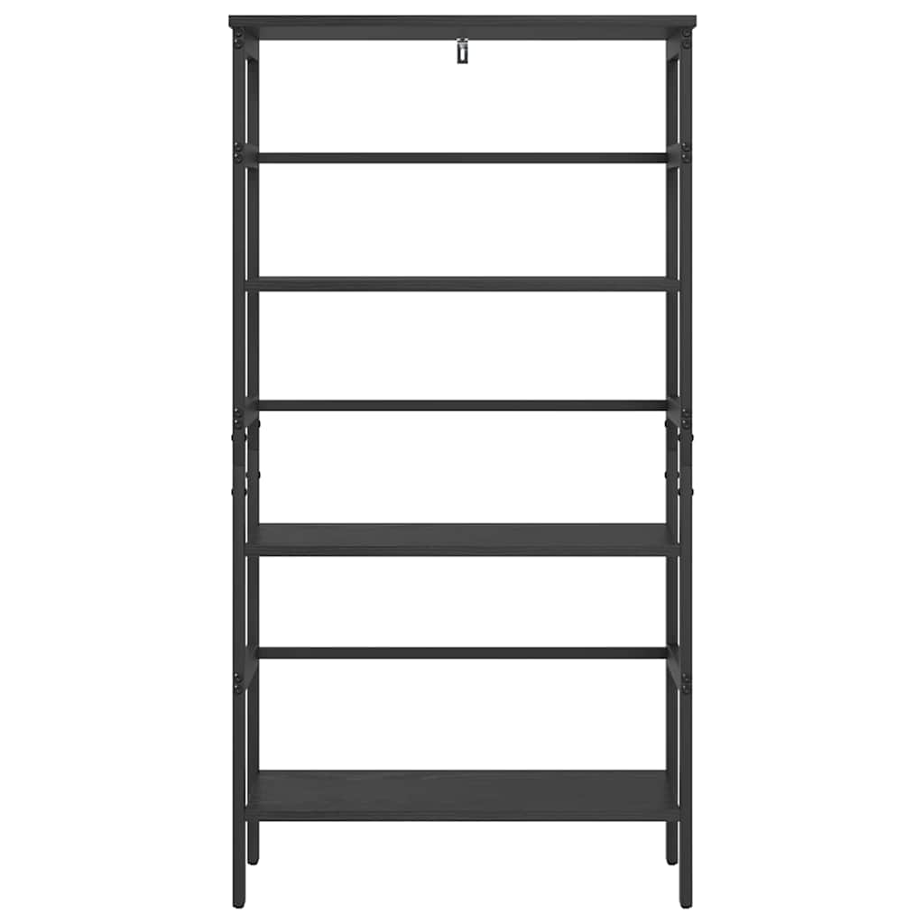 Bogreol Sort eg 60 x 29,5 x 115 cm Konstrueret træ