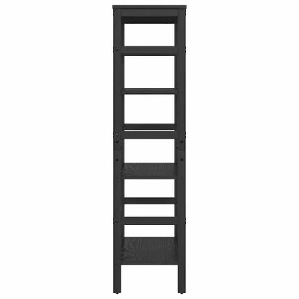 Bogreol 3 niveauer 60 x 29,5 x 115 cm Konstrueret træ Sort eg
