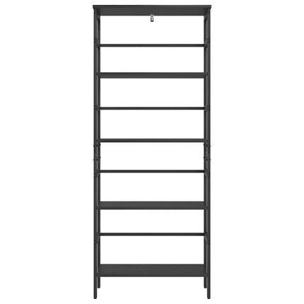 Bogreol 4 niveauer 60 x 29,5 x 149 cm Konstrueret træ Sort eg