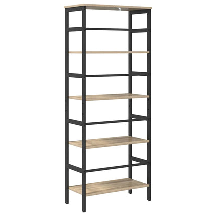 Bogreol 4 niveauer 60 x 29,5 x 149 cm Konstrueret træ Sonoma eg
