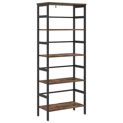 Bogreol 4 niveauer 60 x 29,5 x 149 cm Konstrueret træ Røget eg