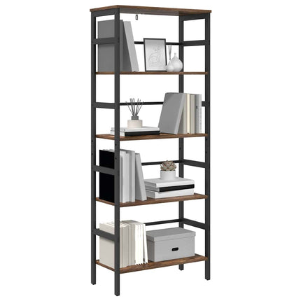 Bogreol 4 niveauer 60 x 29,5 x 149 cm Konstrueret træ Røget eg