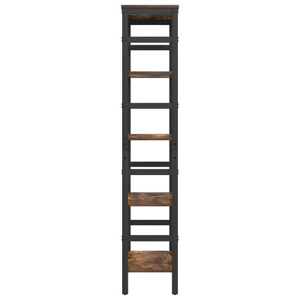 Bogreol 4 niveauer 60 x 29,5 x 149 cm Konstrueret træ Røget eg