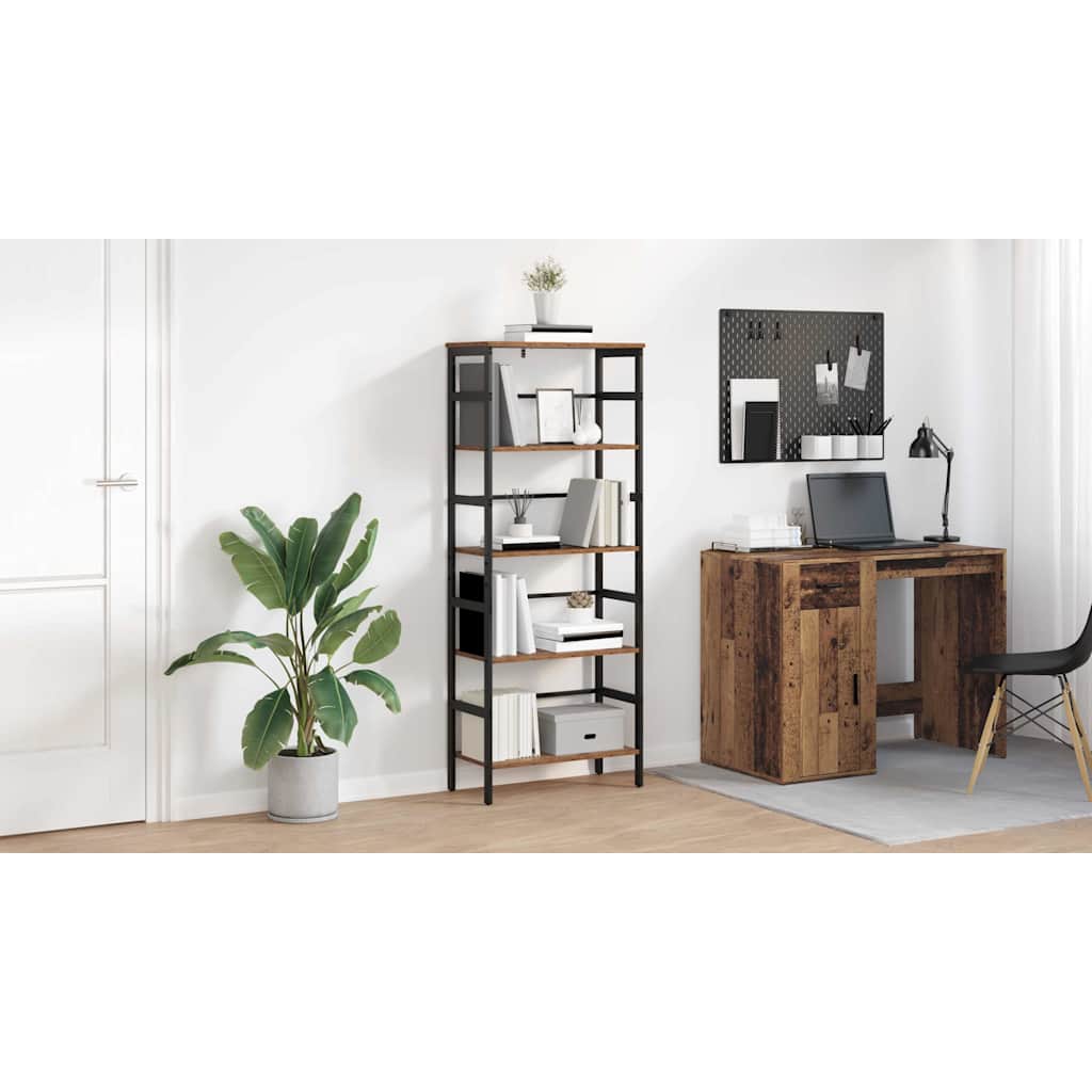 Bogreol Gammelt træ 60 x 29,5 x 149 cm Konstrueret træ